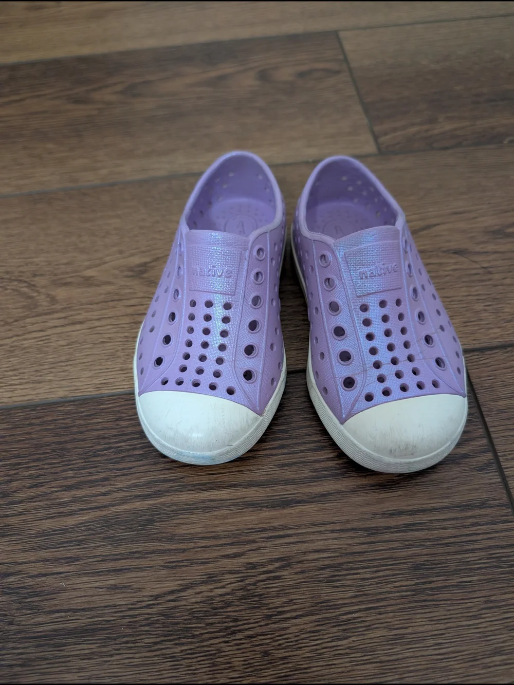 Native Jefferson Slip-On Kids Shoes in Lavender